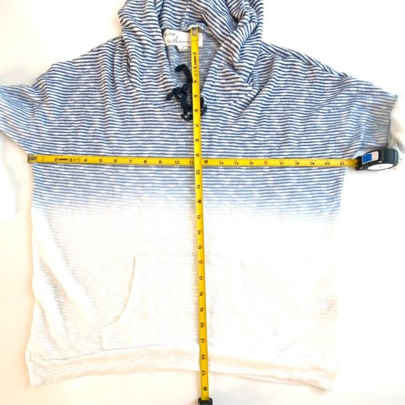 Vintage Havana Striped Ombre Pullover with Kangaroo Pocket and Hood - Picture 3 of 8